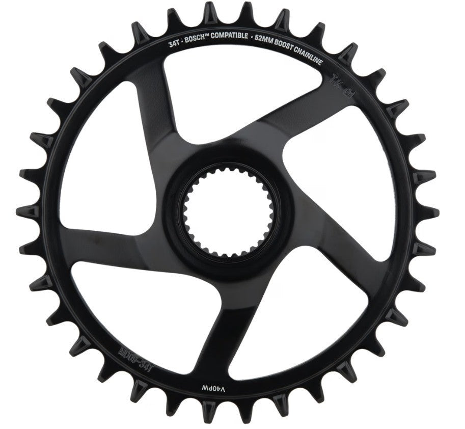 e*thirteen espec Stahl Direct Mount Kettenblatt mit 34/36/38 Zähnen für Bosch CX Gen4 E-Bike Antrieb zur zuverlässigen Kraftübertragung.