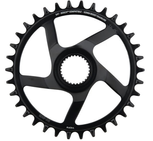 e*thirteen espec Stahl Direct Mount Kettenblatt mit 34/36/38 Zähnen für Bosch CX Gen4 E-Bike Antrieb zur zuverlässigen Kraftübertragung.
