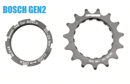 FSA BOOST Ritzel 15 Zähne mit Verschlussring und O-Ring für Bosch Gen2 E-Bike Motoren, 2,5 mm Offset für Boost 148.