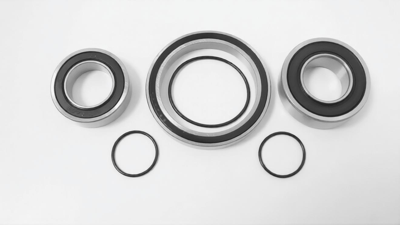 Hauptlager bzw. Kurbelwellenlager Reparatursatz passend für Bosch Gen2 E-Bike Motoren (CX und Speed) zur Reparatur und zum Austausch im Antriebssystem.
